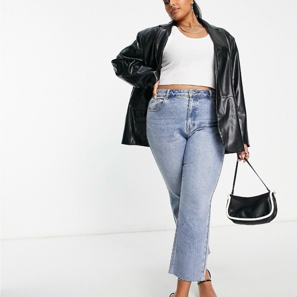 Brand New Oversized leather look blazer  - runs big